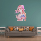 Pretty Girl Anime Lights Redhead Pink LED neon sign product image