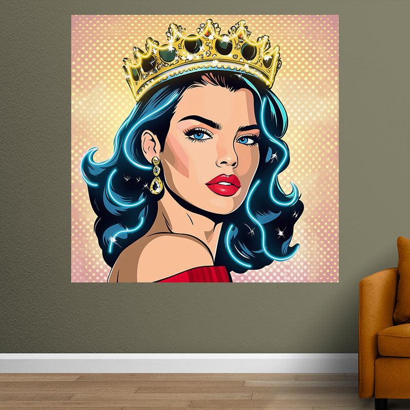 European and American Beauty Blue Hair LED neon sign product image