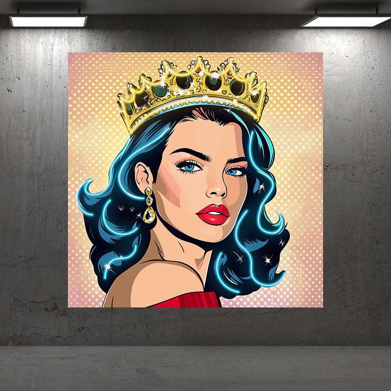 European and American Beauty Blue Hair LED neon sign product image