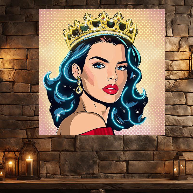 European and American Beauty Blue Hair LED neon sign product image