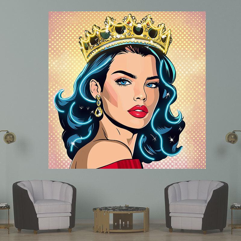 European and American Beauty Blue Hair LED neon sign product image
