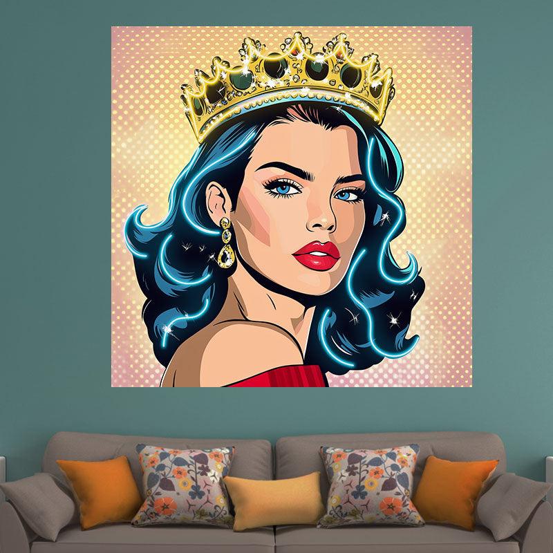 European and American Beauty Blue Hair LED neon sign product image