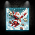Flying Santa Claus Snow White Wings LED neon sign by NeonCS