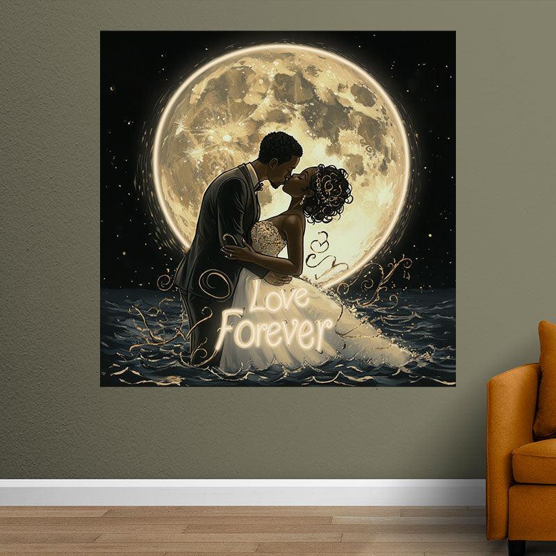 Romantic Bride and Groom Kissing LED neon sign product image