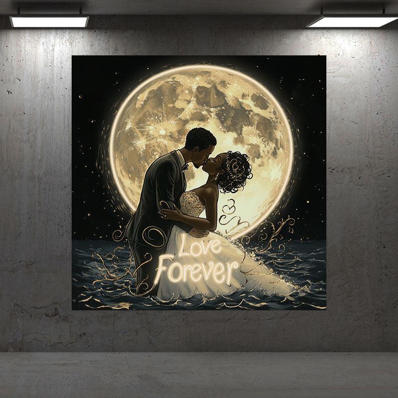 Romantic Bride and Groom Kissing LED neon sign product image