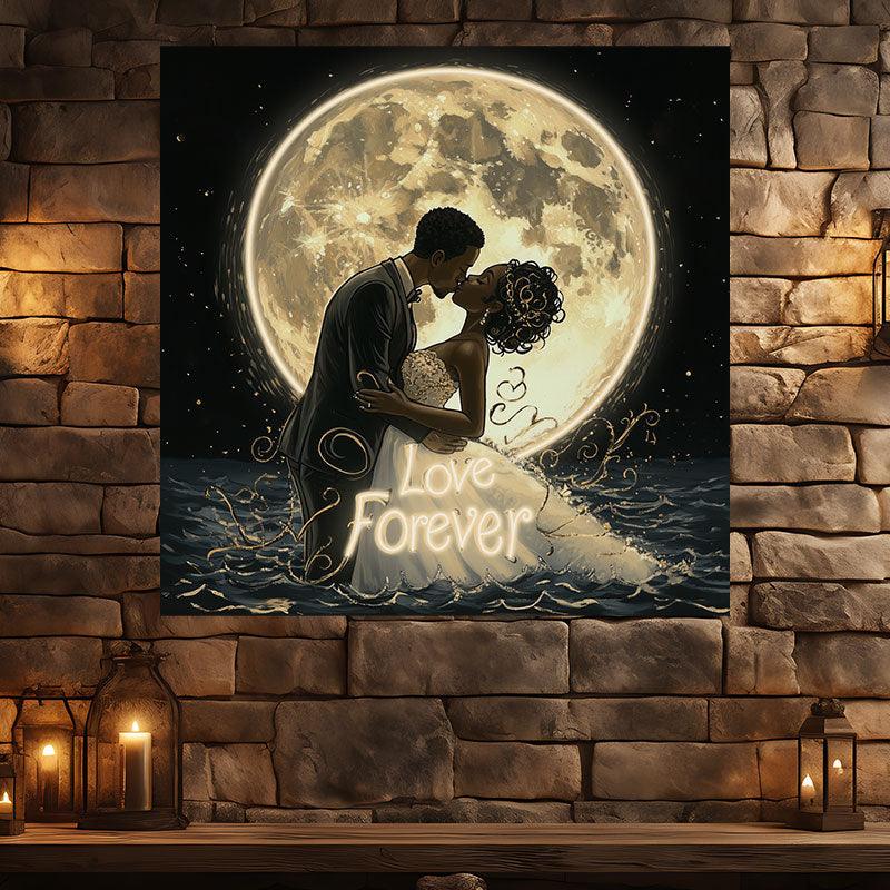 Romantic Bride and Groom Kissing LED neon sign product image