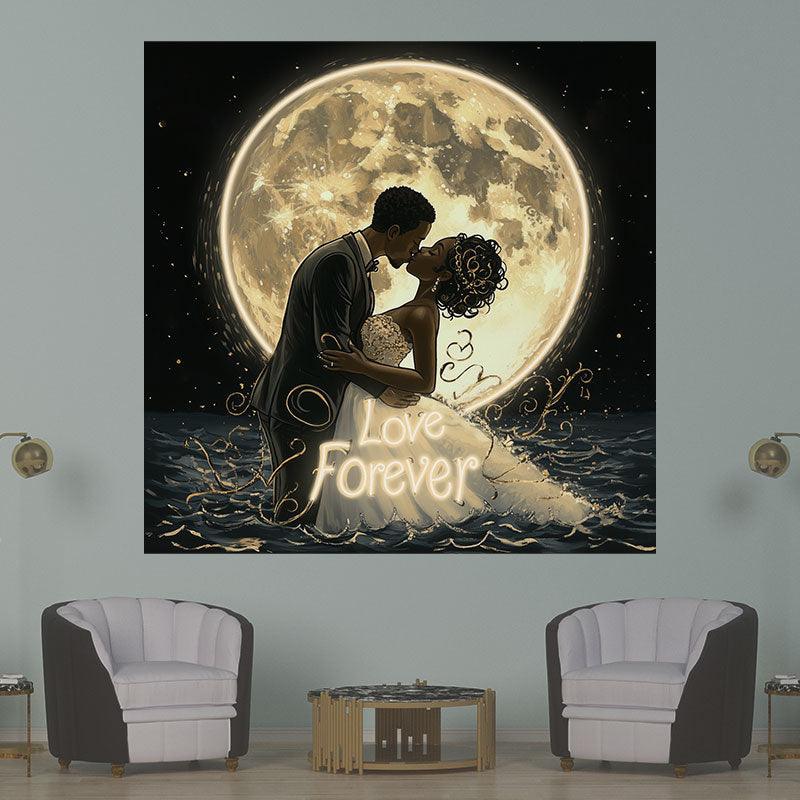 Romantic Bride and Groom Kissing LED neon sign product image