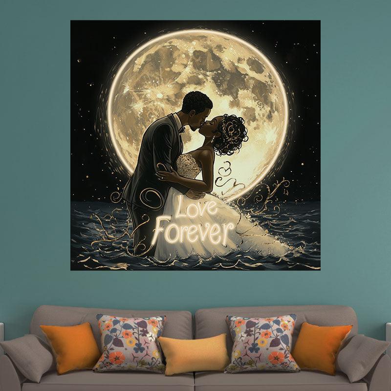 Romantic Bride and Groom Kissing LED neon sign product image