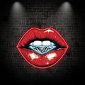 Stunning Red Lips - Lip Close-up with LED neon sign by NeonCS