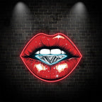 Stunning Red Lips - Lip Close-up with LED neon sign by NeonCS