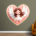 Cute Cartoon Little Girl Open Wings LED neon sign product image