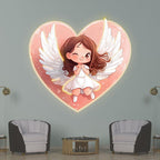 Cute Cartoon Little Girl Open Wings LED neon sign product image