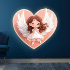 Cute Cartoon Little Girl Open Wings LED neon sign product image