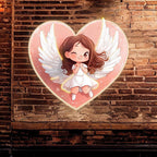 Cute Cartoon Little Girl Open Wings LED neon sign product image
