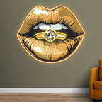 Glamorous Lip Close-up - Sparkling LED neon sign product image