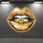 Glamorous Lip Close-up - Sparkling LED neon sign product image