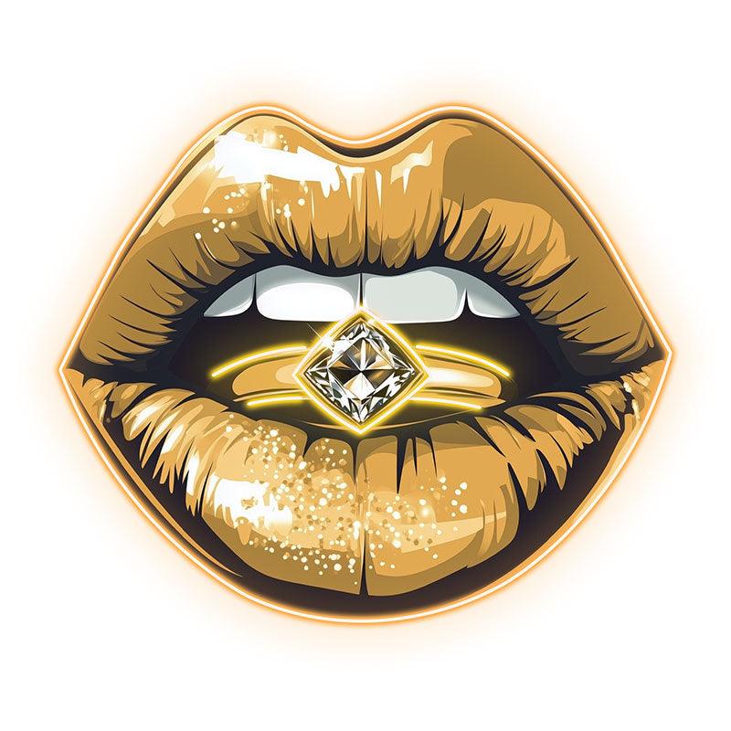 Glamorous Lip Close-up - Sparkling LED neon sign product image