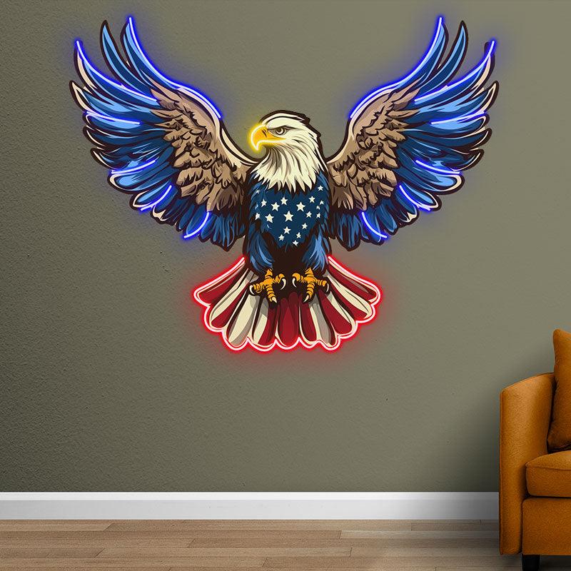 American Flag Eagle Spread Wings Decor LED neon sign product image