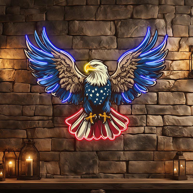 American Flag Eagle Spread Wings Decor LED neon sign product image