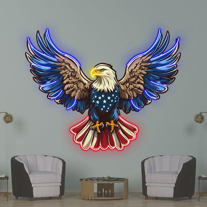 American Flag Eagle Spread Wings Decor LED neon sign product image