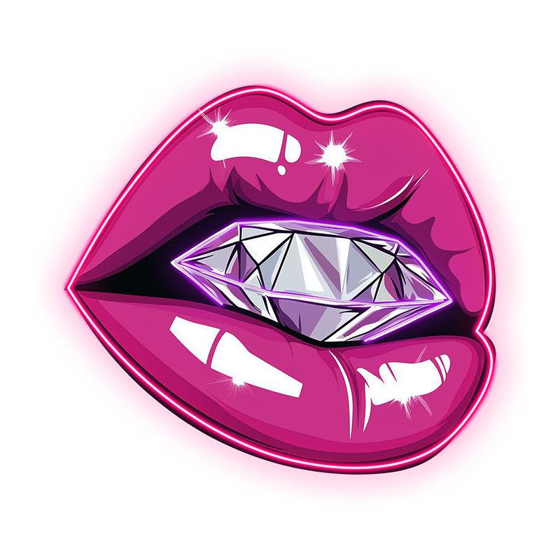 Bold Lip Close-up - Bright Red Lips LED neon sign product image