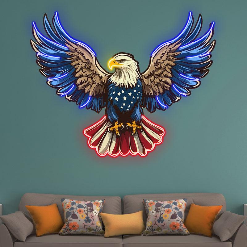 American Flag Eagle Spread Wings Decor LED neon sign product image