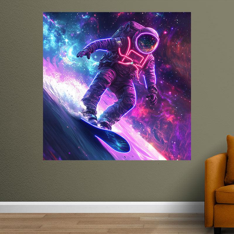 Astronaut Skateboard Surfing Neon LED neon sign product image