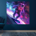 Astronaut Skateboard Surfing Neon LED neon sign product image