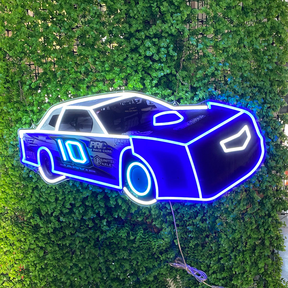 Blue Car Shaped for Car Enthusiast LED neon sign by NeonCS