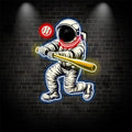 Astronaut Baseball Light - Unique LED LED neon sign by NeonCS