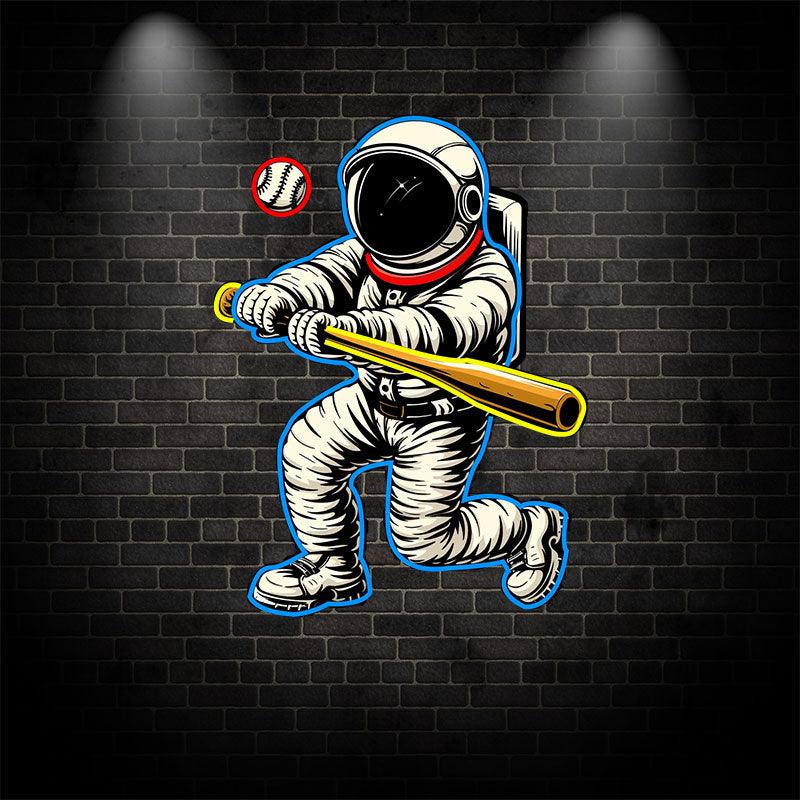 Astronaut Baseball Light - Unique LED LED neon sign product image