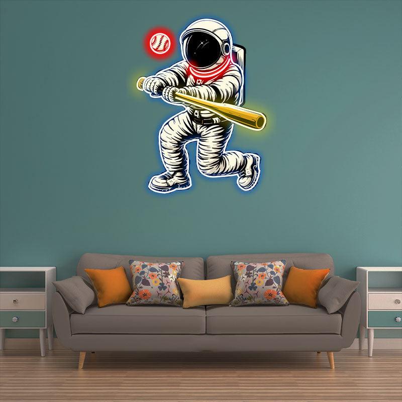 Astronaut Baseball Light - Unique LED LED neon sign product image