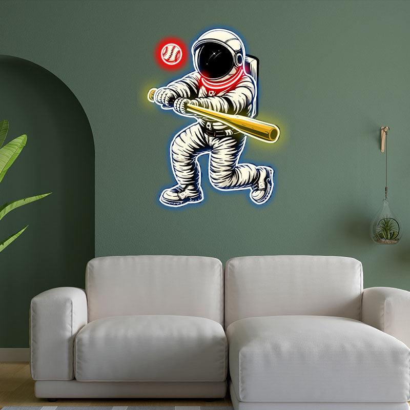 Astronaut Baseball Light - Unique LED LED neon sign product image