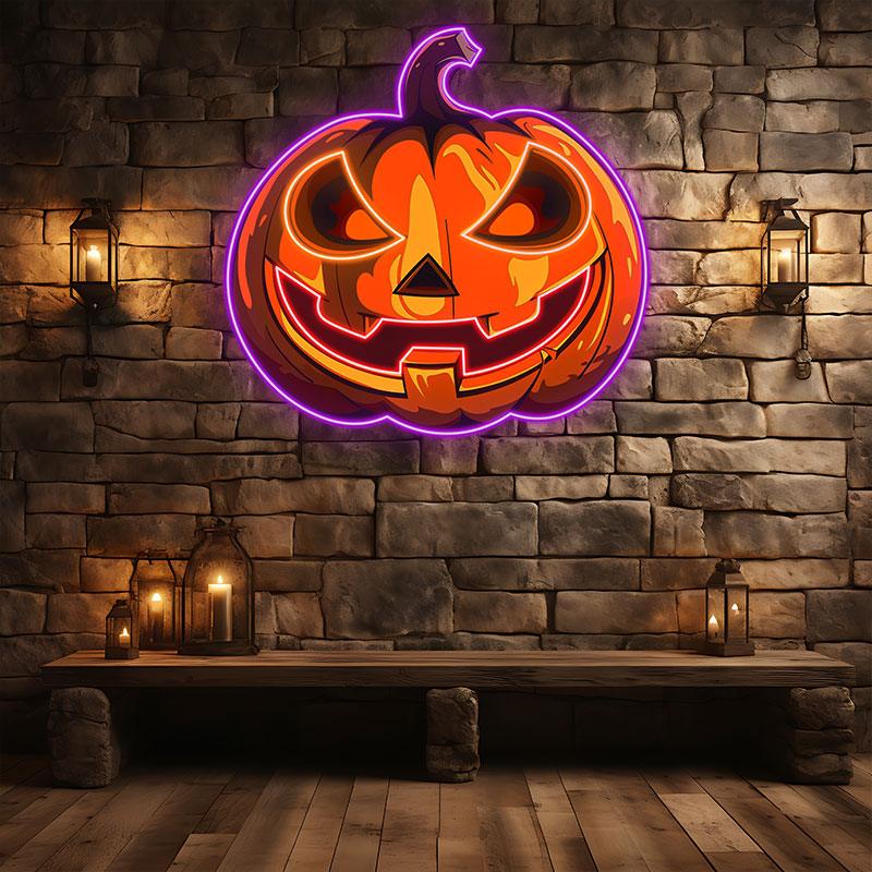 Glowing Pumpkin Light Spooky LED LED neon sign product image