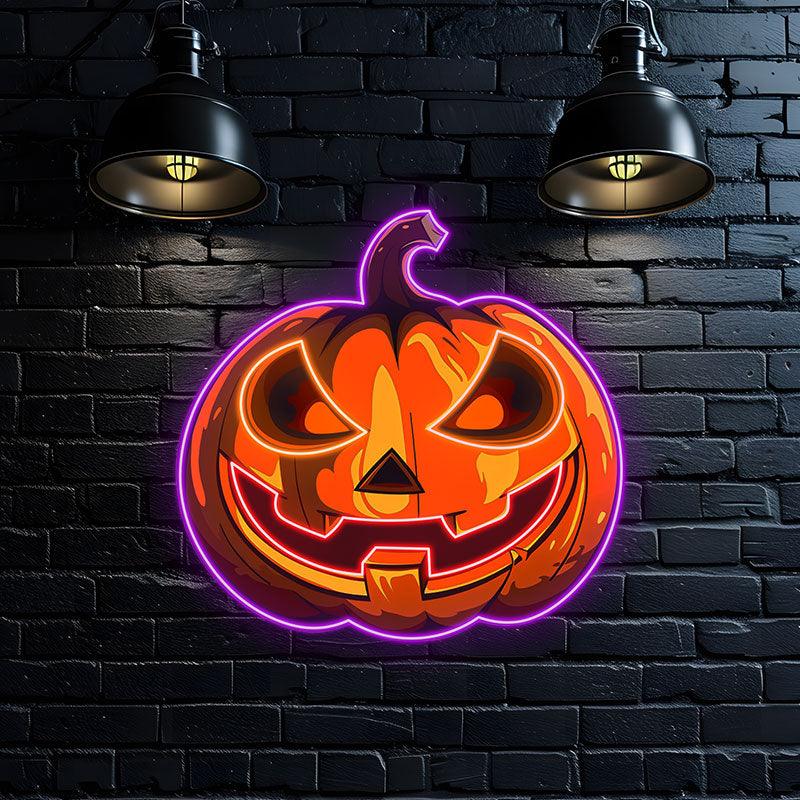 Glowing Pumpkin Light Spooky LED LED neon sign product image
