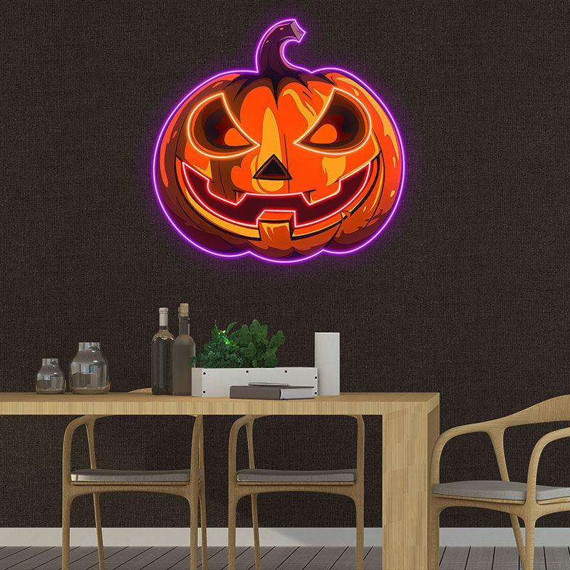 Glowing Pumpkin Light Spooky LED LED neon sign product image