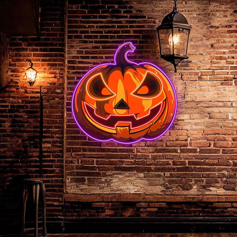 Glowing Pumpkin Light Spooky LED LED neon sign product image