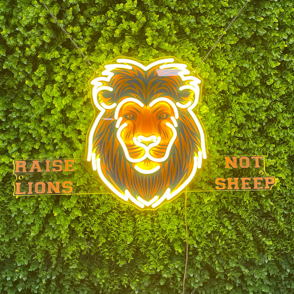 Lion Head with Quote - Stylish for LED neon sign by NeonCS