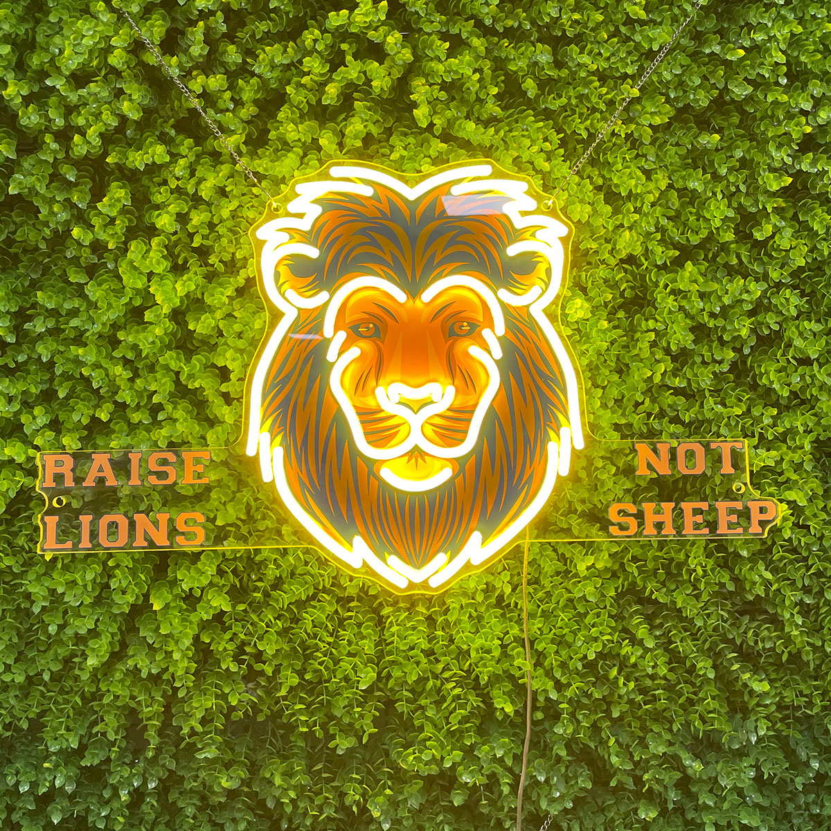 Lion Head with Quote - Stylish for LED neon sign by NeonCS