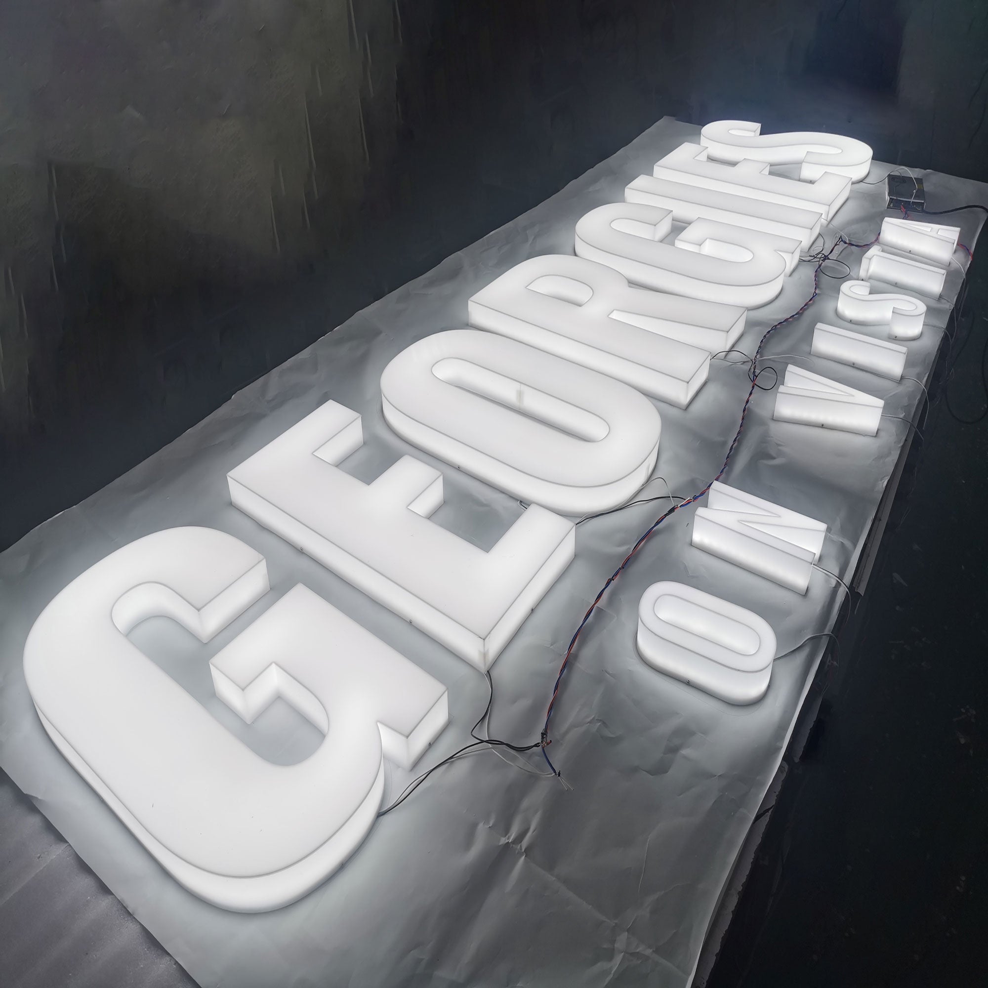 Custom Full Lit Logo Alphabet Acrylic LED neon sign by NeonCS