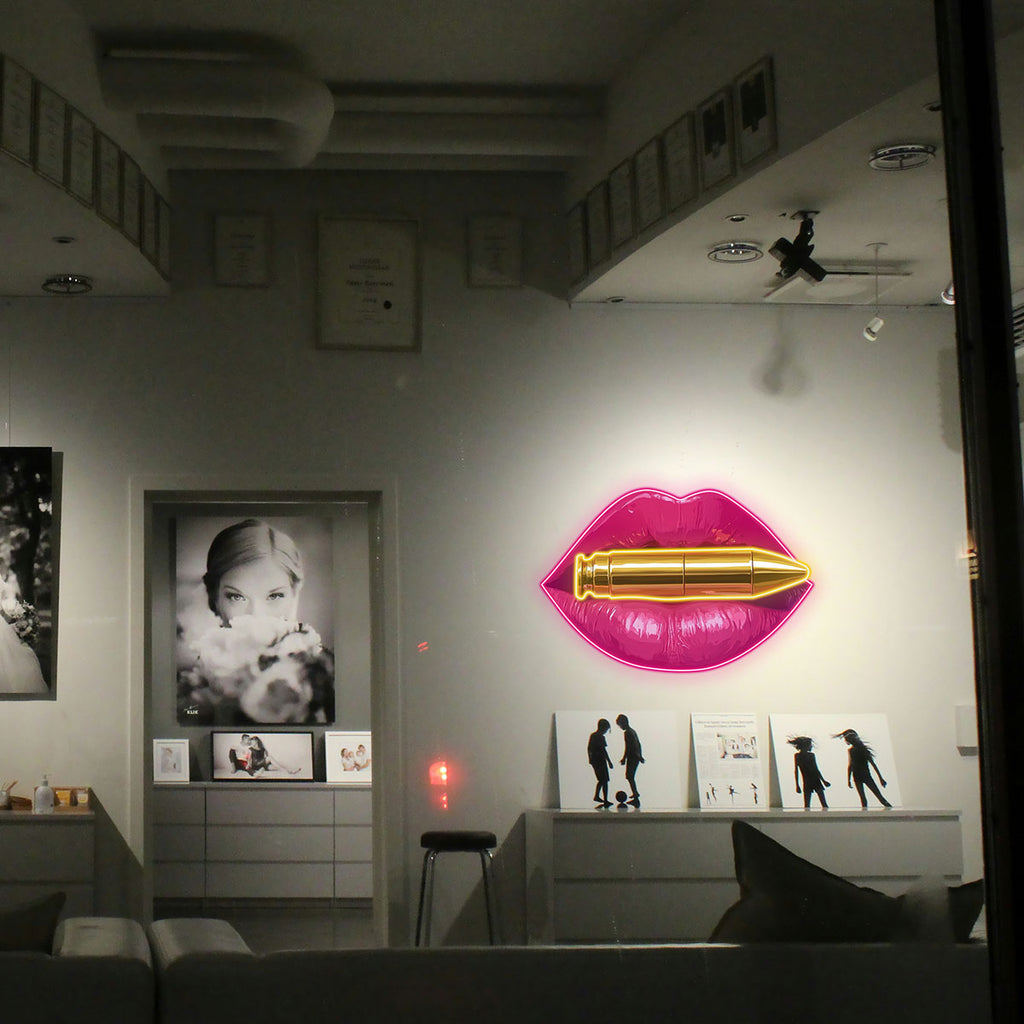 Hot Pink Lips Perfect for Wall Decor LED neon sign product image