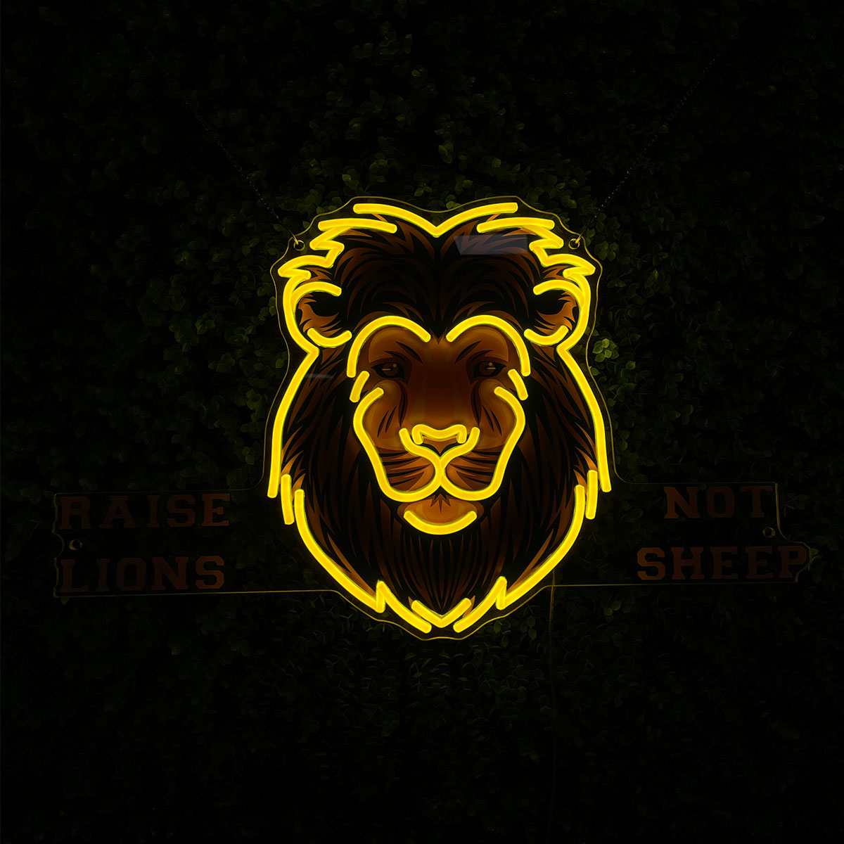 Lion Head with Quote - Stylish for LED neon sign product image