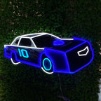Blue Car Shaped for Car Enthusiast LED neon sign product image