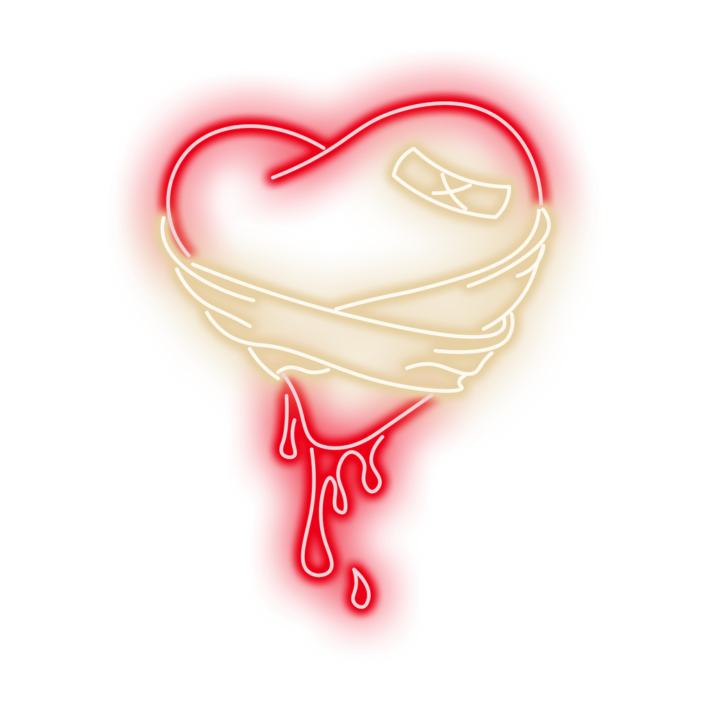Heart with Bandage Romantic Healing LED neon sign product image