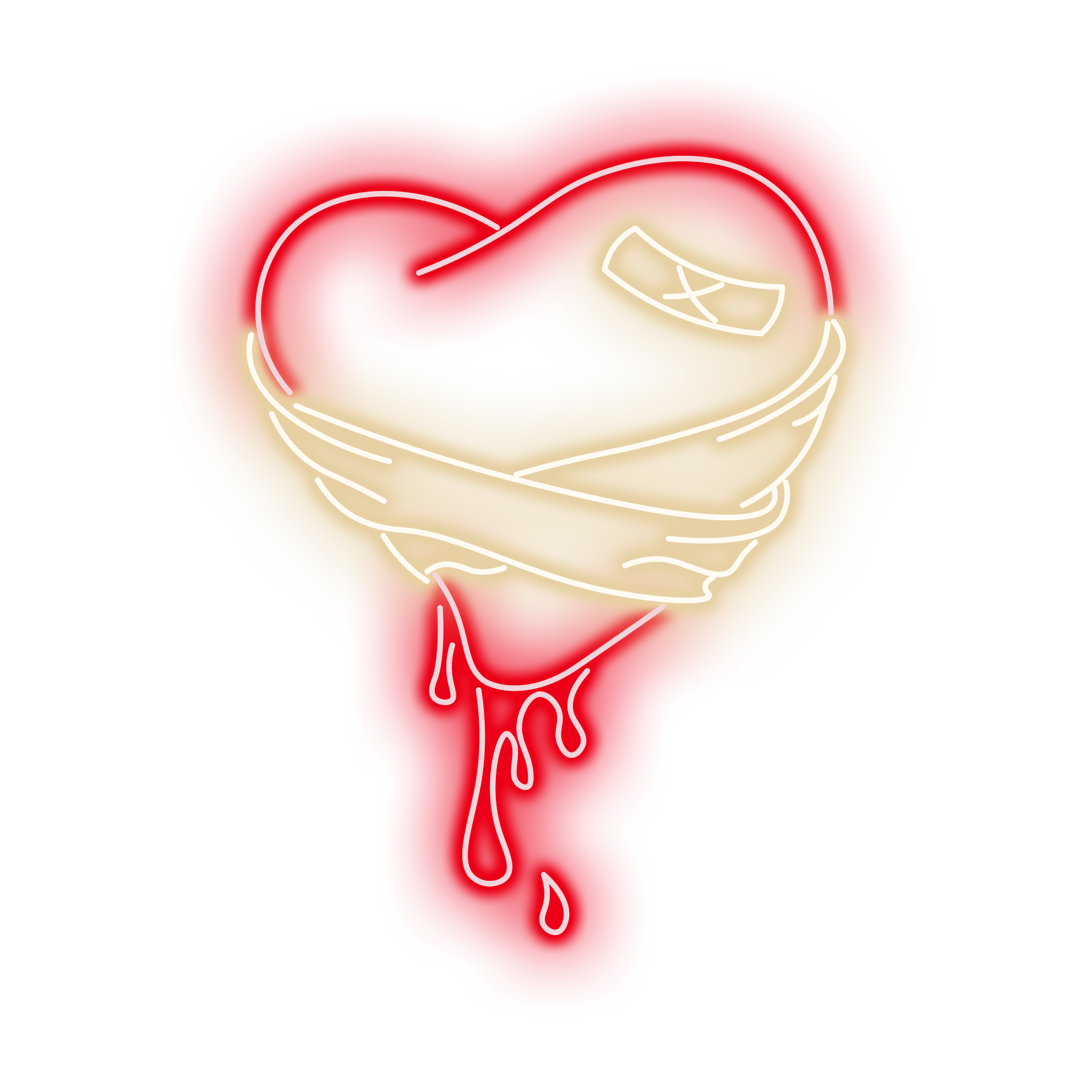 Heart with Bandage Romantic Healing LED neon sign product image