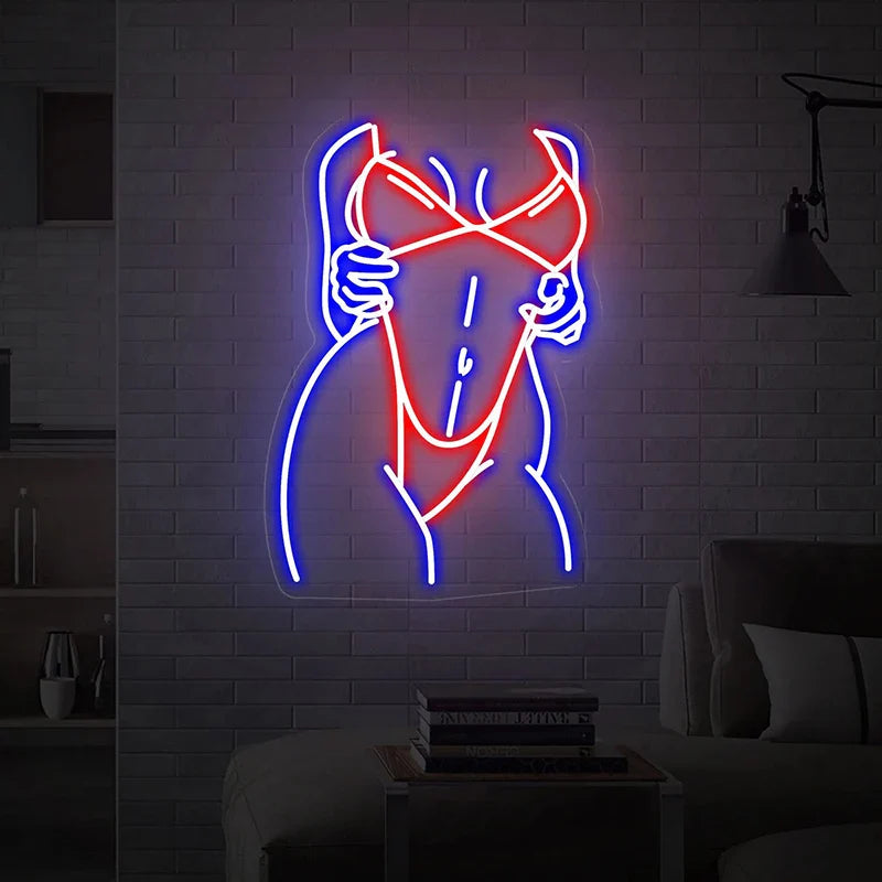 Sexy Woman Body Lady Female Body Bar LED neon sign by NeonCS