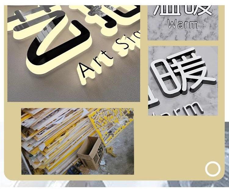 Straight Fluted Sharp Knife Sloped LED neon sign product image