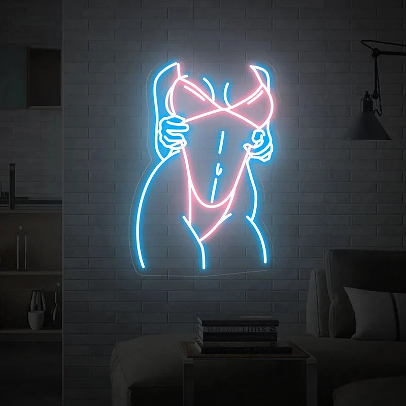 Sexy Woman Body Lady Female Body Bar LED neon sign product image