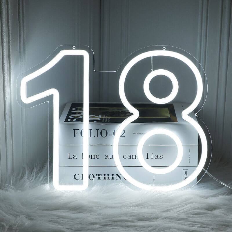 LED Number Birthday Birthday Party LED neon sign by NeonCS