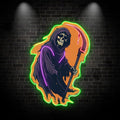 Sinister Grim Reaper Ghost with Scythe LED neon sign by NeonCS